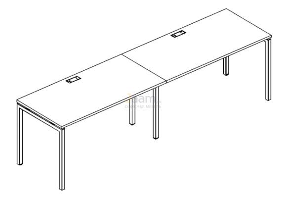 Мебель для персонала Рабочая станция на металлокаркасе DUE Б2 004-2 БП