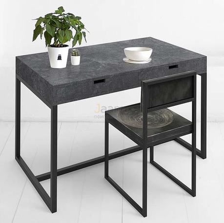 Мебель для персонала Стол рабочий METALFRAME с ящиком МИКРОЦЕМЕНТ