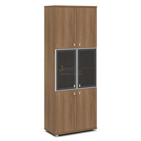 Мебель для персонала Шкаф со стеклом в алюминиевом профиле V-613