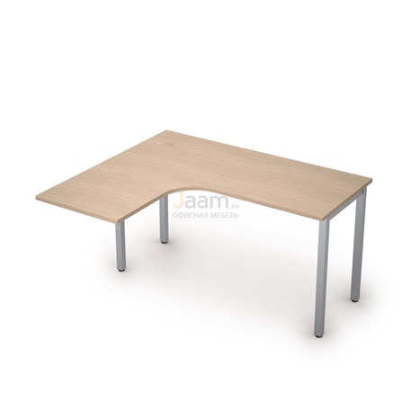 Мебель для персонала Стол криволинейный на металлических опорах левый 2М.130