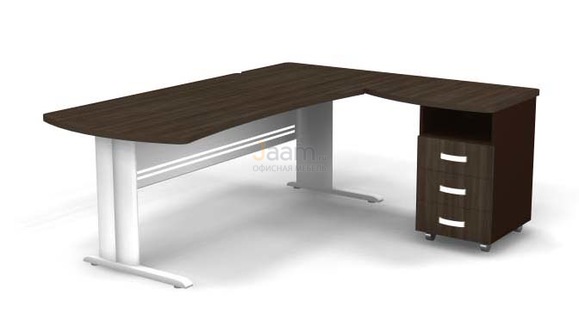 Мебель для персонала Угловое рабочее место на L-обр. каркасе правое B184/1
