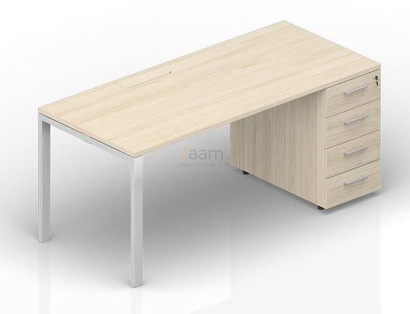 Мебель для персонала Стол с приставной тумбой (меламиновый аутлет) STTPM168N072