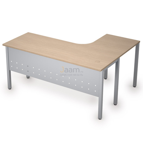 Мебель для персонала Стол криволинейный на металлических опорах левый 2МК.132