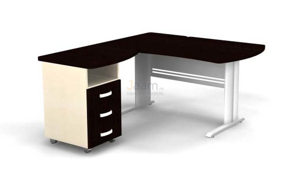 Мебель для персонала Угловое рабочее место на L-обр. каркасе левое B175/1