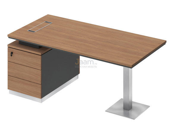 Кабинет руководителя Стол на опорной тумбе левый СИ 103л