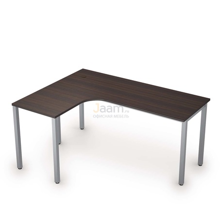 Мебель для персонала Стол криволинейный на металлических опорах левый 2М.132