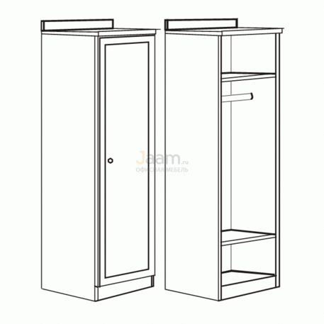 Мебель для гостиниц Гардроб с воротником левый R6702V